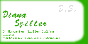 diana sziller business card